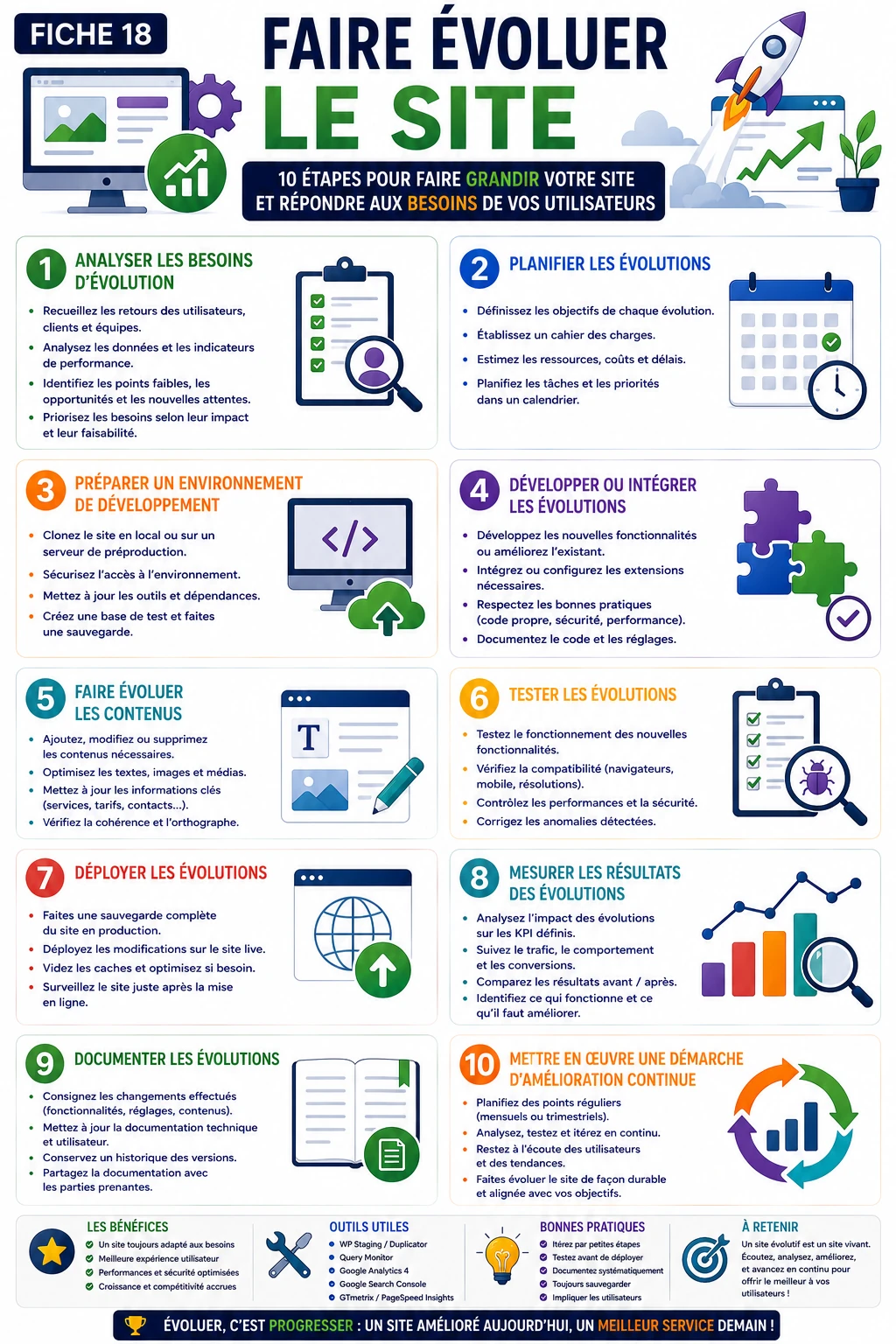 infographie sur le thème faire évoluer le site