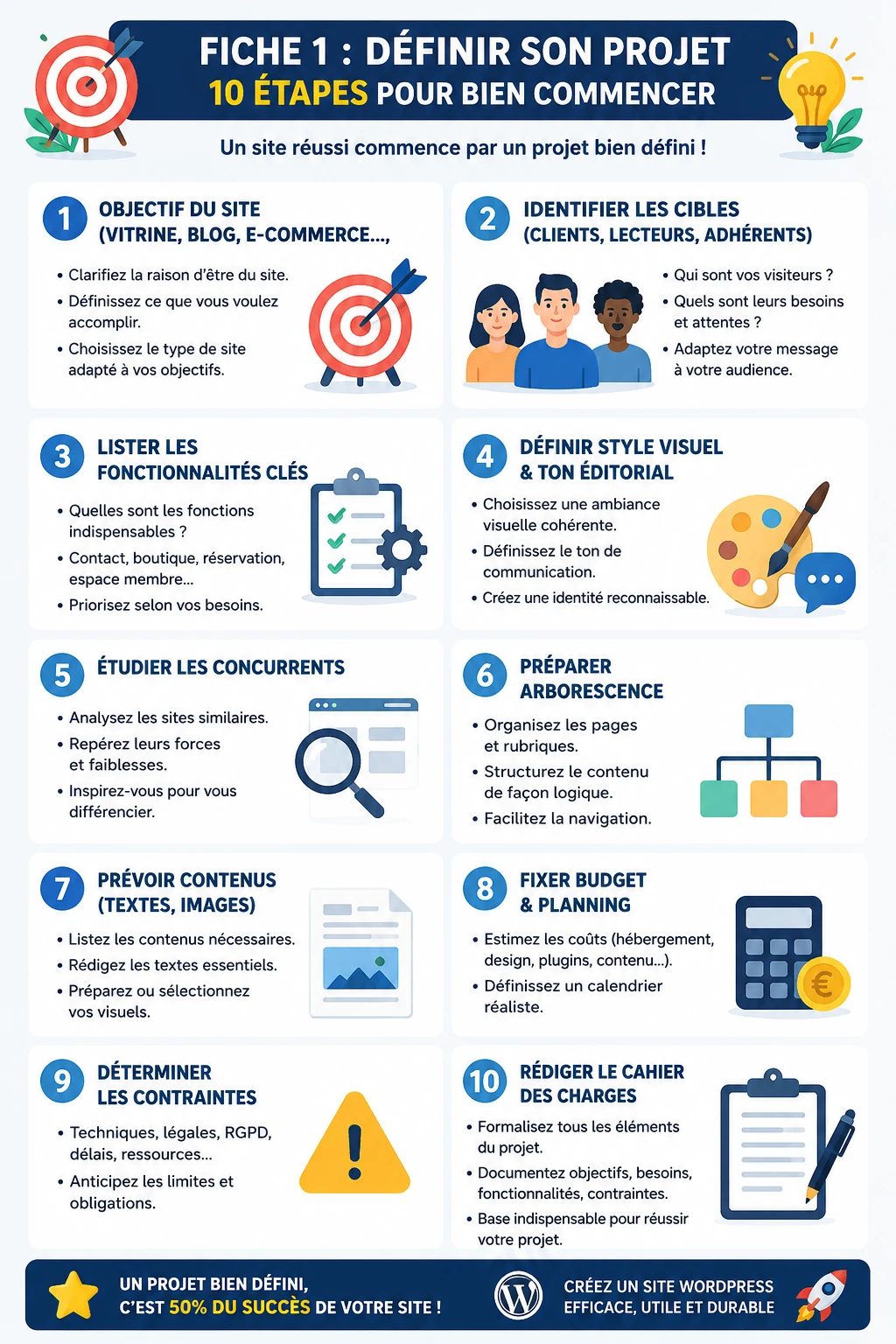 infographie sur le thème définir son projet